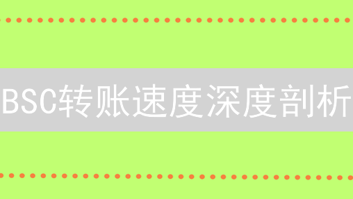 BSC转账速度深度剖析：影响因素与优化策略